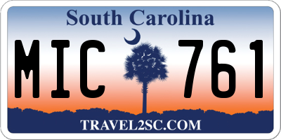 SC license plate MIC761