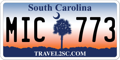 SC license plate MIC773