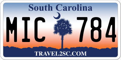 SC license plate MIC784