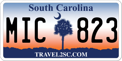 SC license plate MIC823