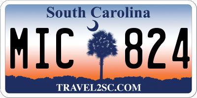 SC license plate MIC824
