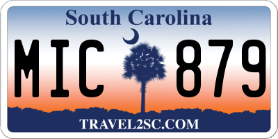 SC license plate MIC879