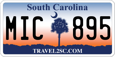 SC license plate MIC895