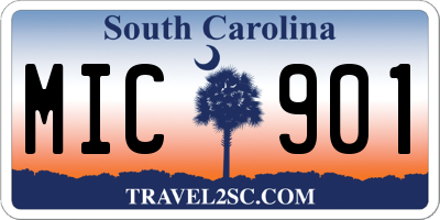 SC license plate MIC901