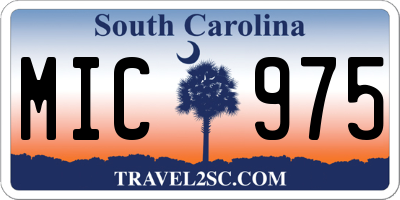 SC license plate MIC975