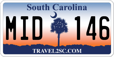 SC license plate MID146