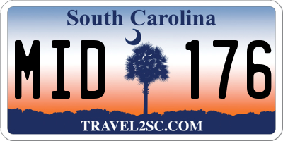 SC license plate MID176