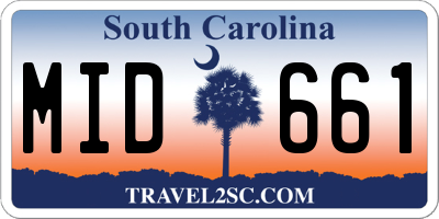 SC license plate MID661