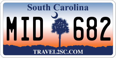 SC license plate MID682