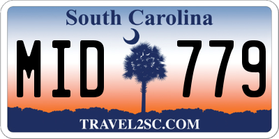 SC license plate MID779
