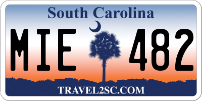 SC license plate MIE482