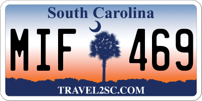 SC license plate MIF469