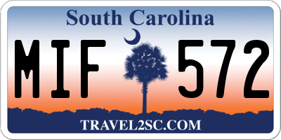 SC license plate MIF572
