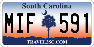 SC license plate MIF591