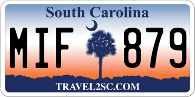 SC license plate MIF879
