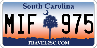 SC license plate MIF975