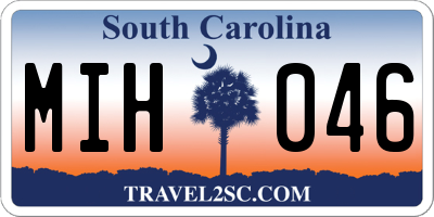 SC license plate MIH046