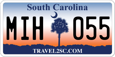 SC license plate MIH055