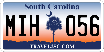 SC license plate MIH056