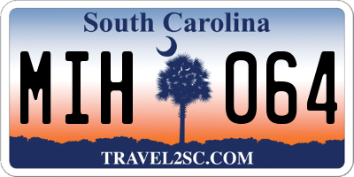 SC license plate MIH064