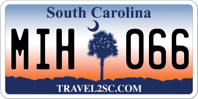 SC license plate MIH066