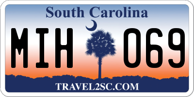SC license plate MIH069