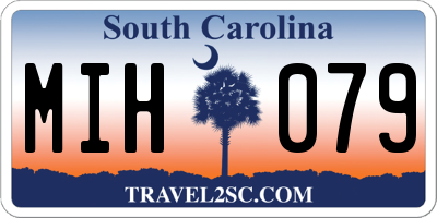 SC license plate MIH079