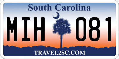 SC license plate MIH081