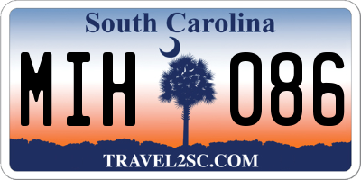 SC license plate MIH086