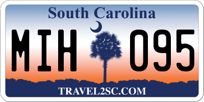 SC license plate MIH095