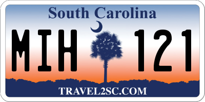 SC license plate MIH121