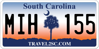 SC license plate MIH155