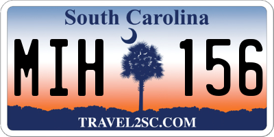 SC license plate MIH156