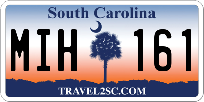 SC license plate MIH161