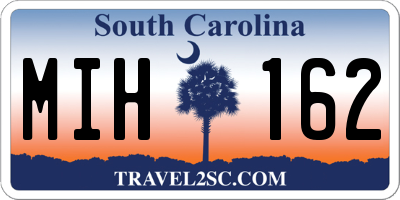 SC license plate MIH162