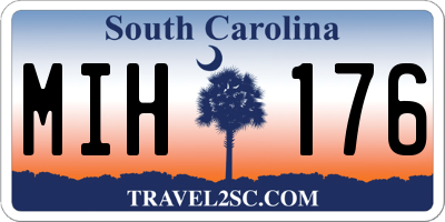 SC license plate MIH176