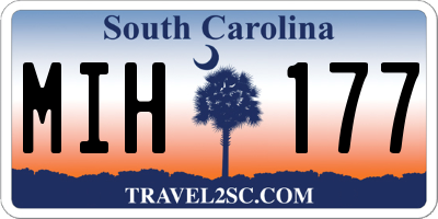 SC license plate MIH177