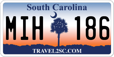 SC license plate MIH186
