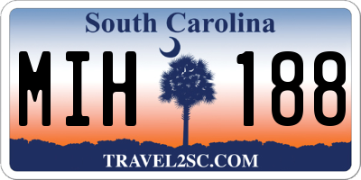 SC license plate MIH188