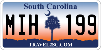 SC license plate MIH199