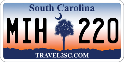 SC license plate MIH220