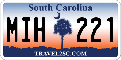 SC license plate MIH221
