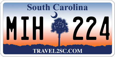 SC license plate MIH224