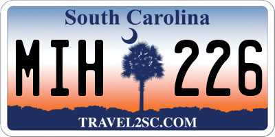 SC license plate MIH226
