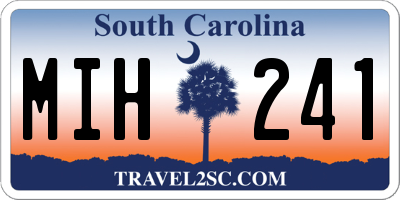 SC license plate MIH241