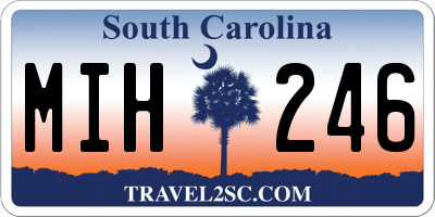 SC license plate MIH246