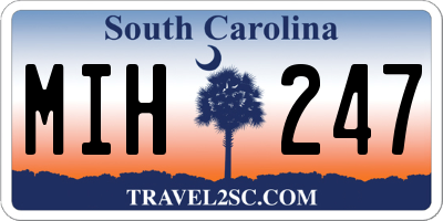 SC license plate MIH247