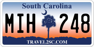 SC license plate MIH248