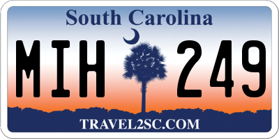 SC license plate MIH249
