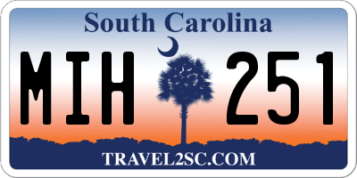 SC license plate MIH251